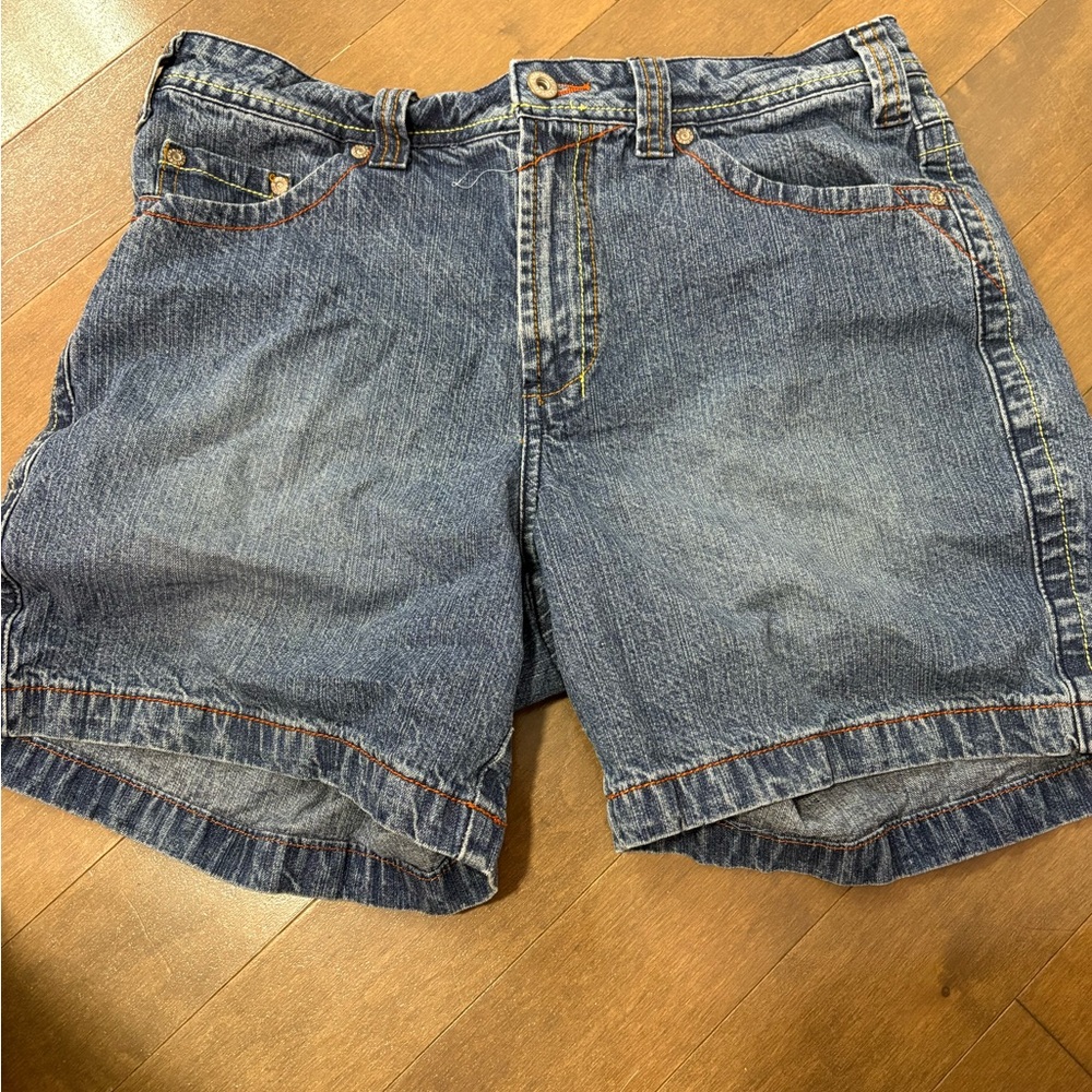 Faded Glory Women's High Rise Denim Shorts - Blue